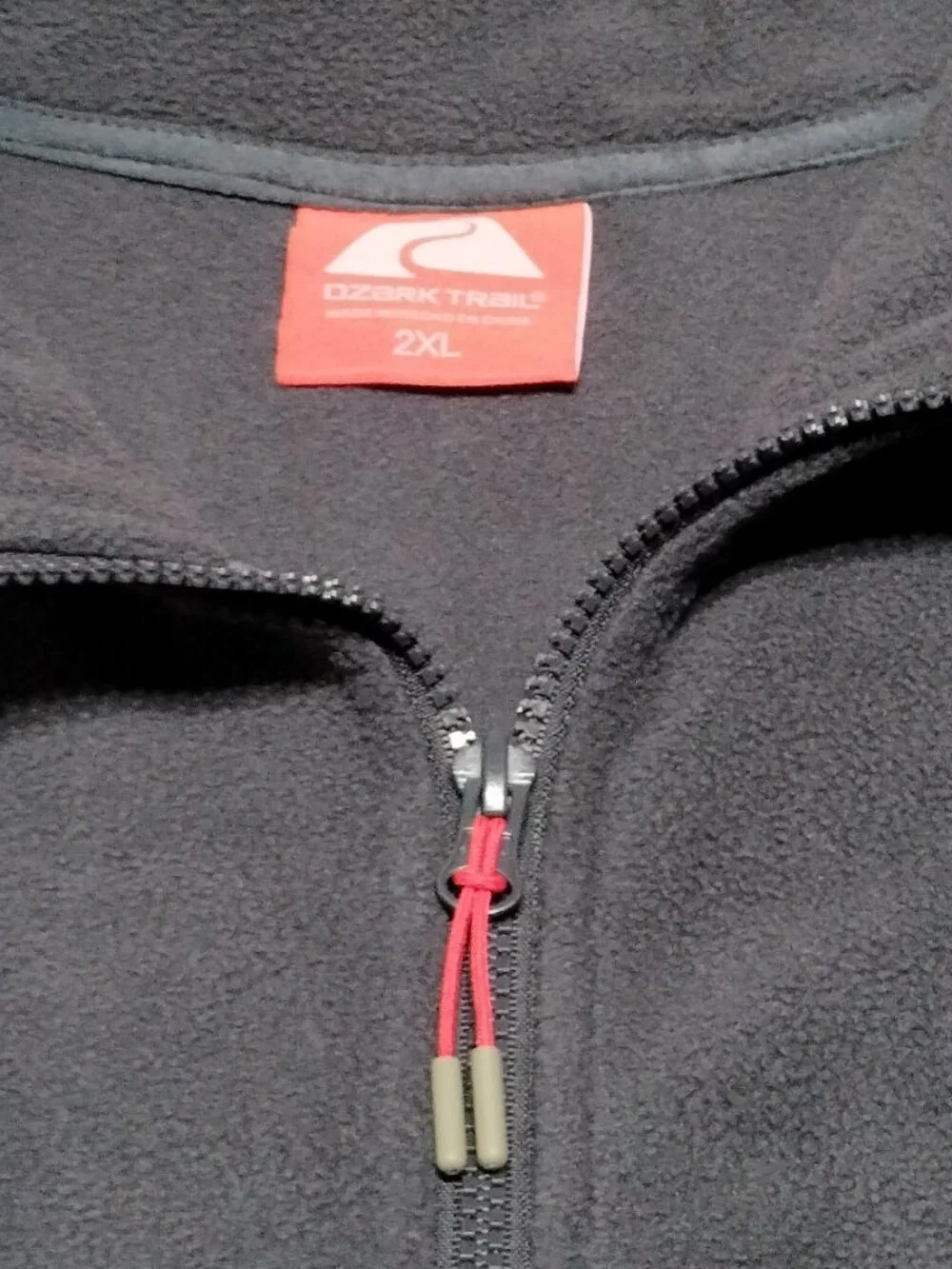 Ozark Trail Men's Polar Fleece soft warm Jacket Full Zip Gray size XXL Brand new